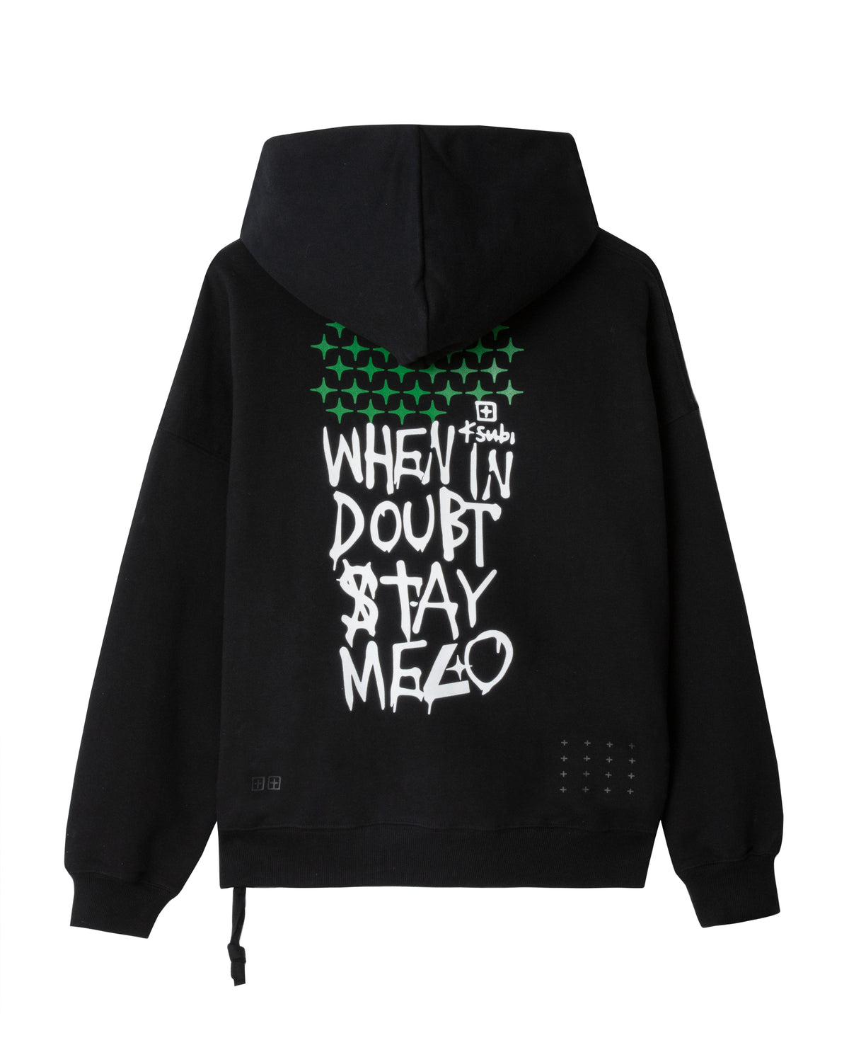 Mens Ksubi X Stayme7o Ekcess Hoodie Jet Black Fleece - Black