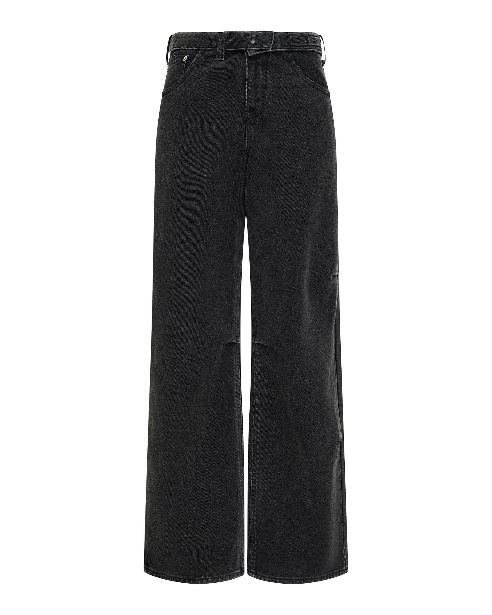 WOMENS  KSUPER FLIP NOIR BAGGY DENIM JEANS