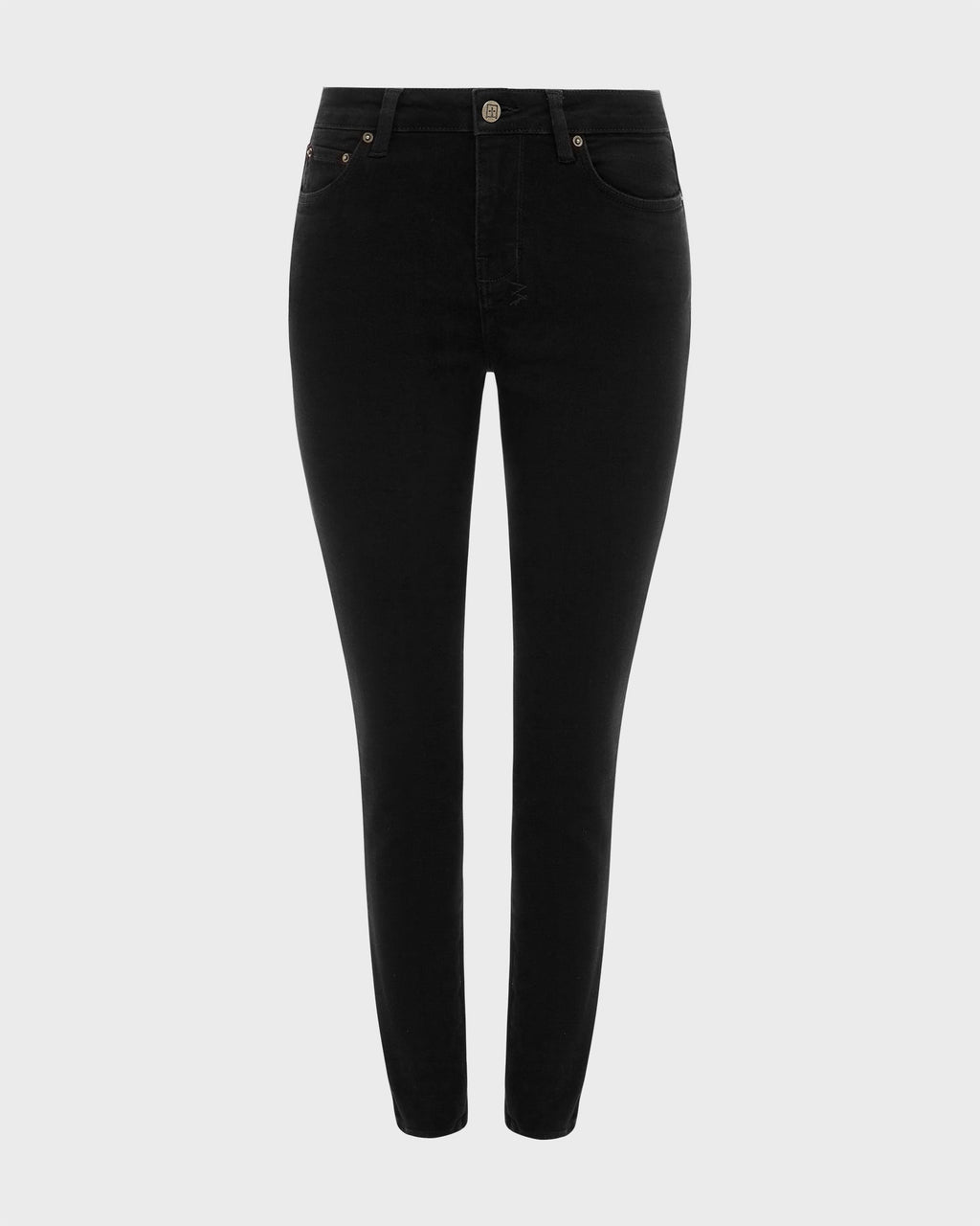 WOMENS SPRAY ON JET BLACK DENIM JEANS