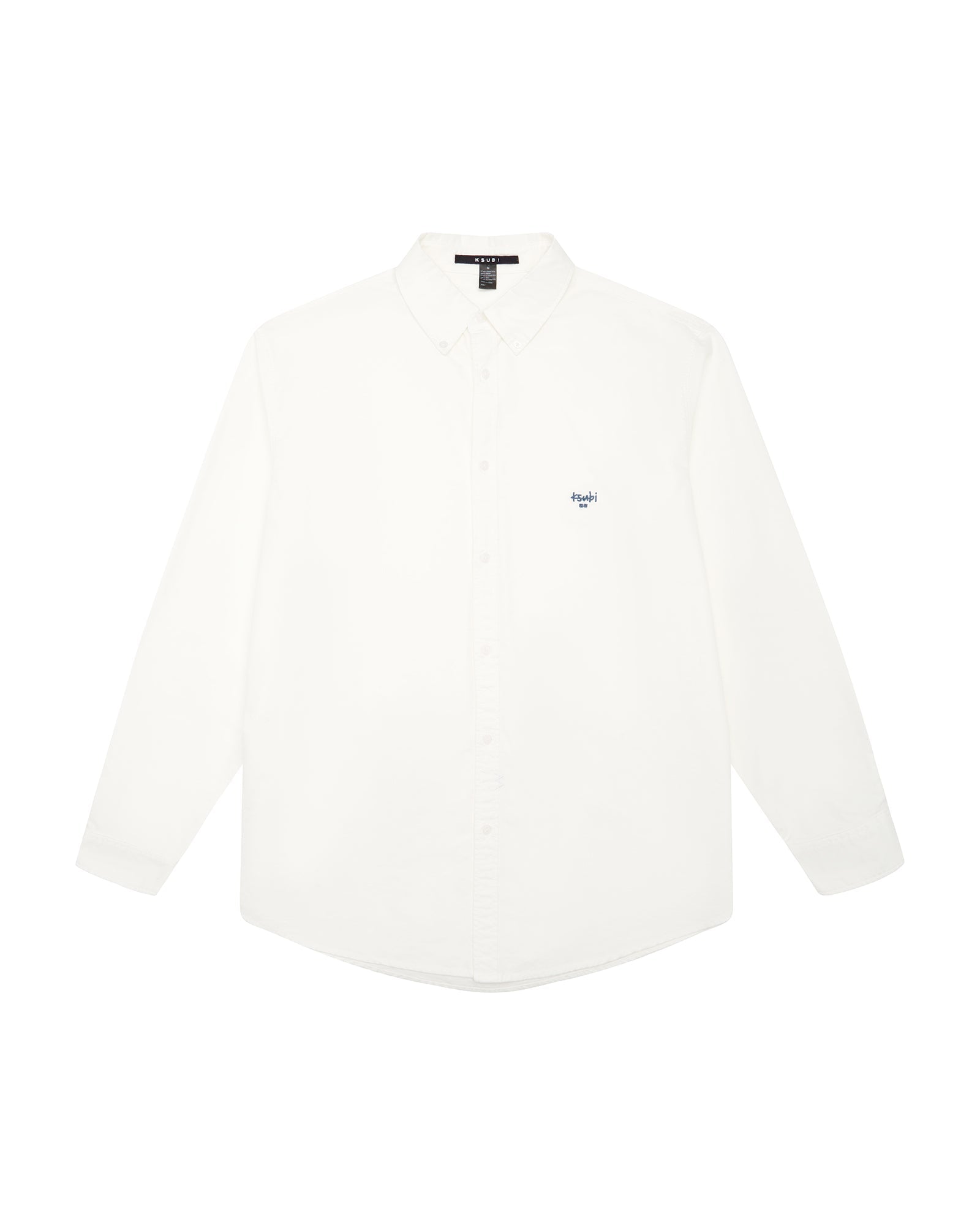 MENS  KSIGNATURE BUTTON DOWN LS SHIRT WHITE REGULAR SHIRTS