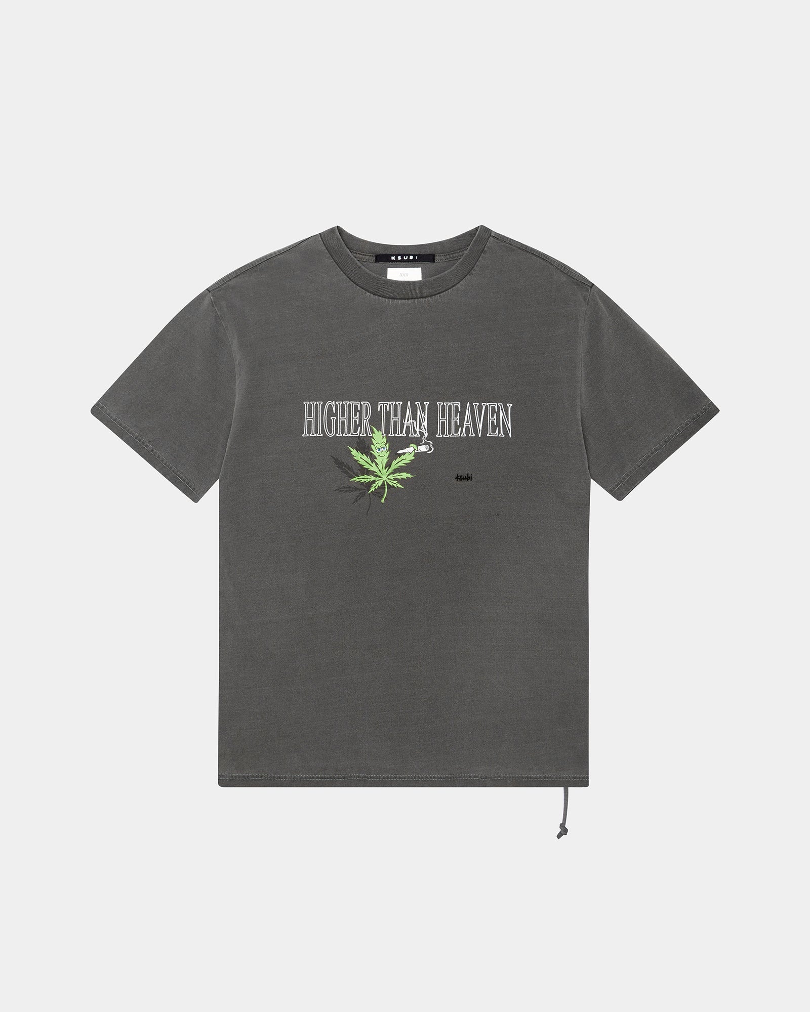 420 LEAF BIGGIE SS TEE CHARCOAL