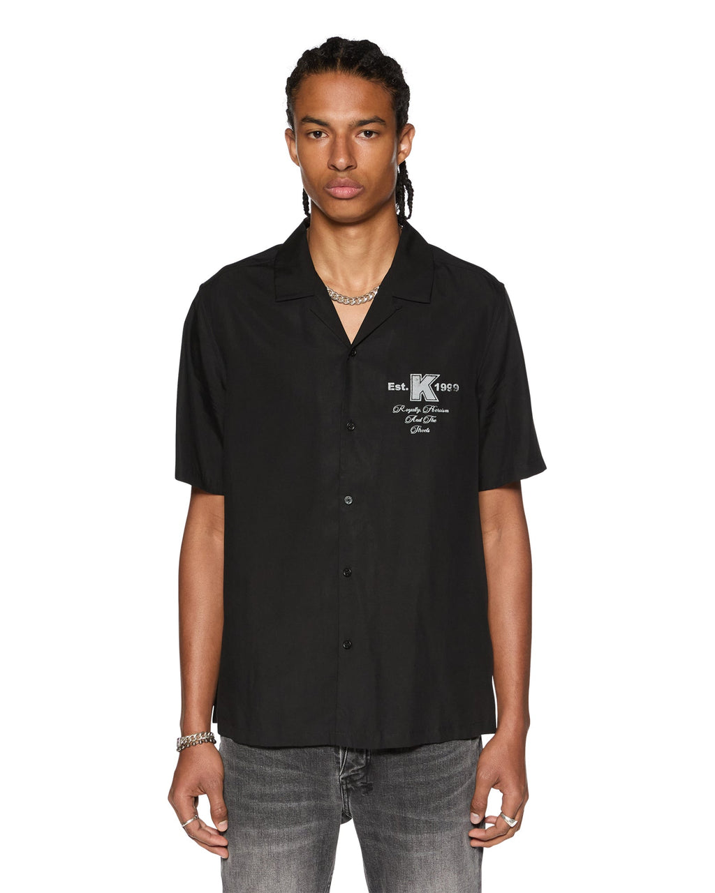MENS LOCK UP RESORT SS SHIRT BLACK SHIRTS