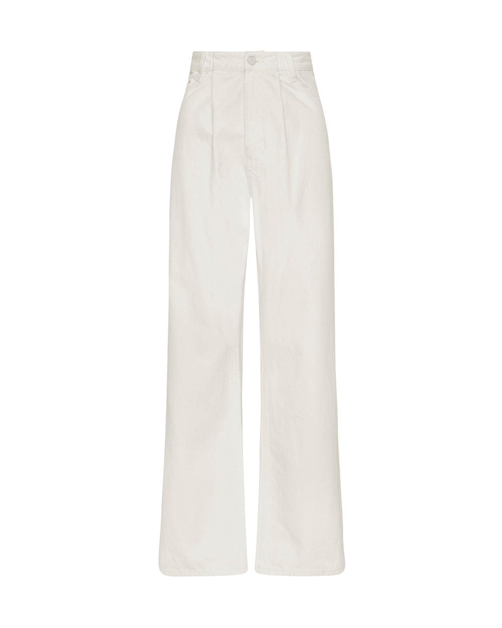 Womens Lo Key Jean Blanc Wide Denim Jeans - White