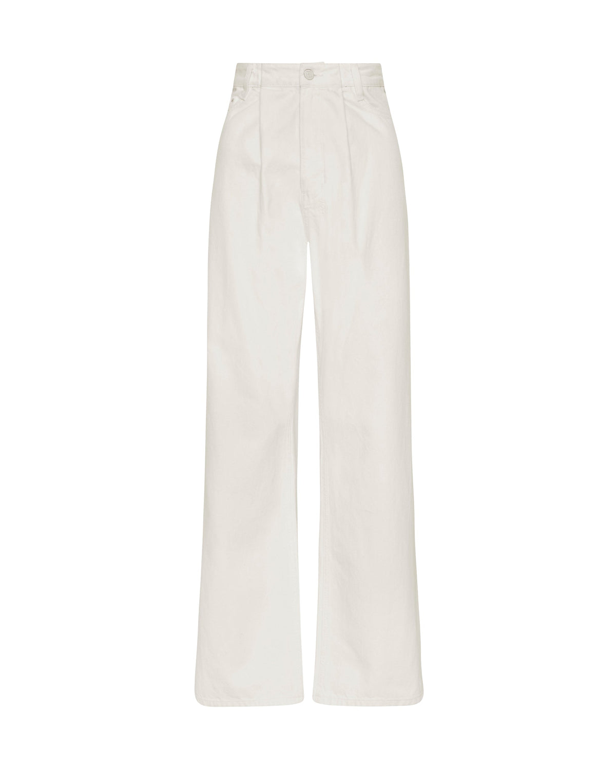 Womens Lo Key Jean Blanc Wide Denim Jeans - White
