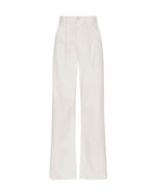Womens Lo Key Jean Blanc Wide Denim Jeans - White