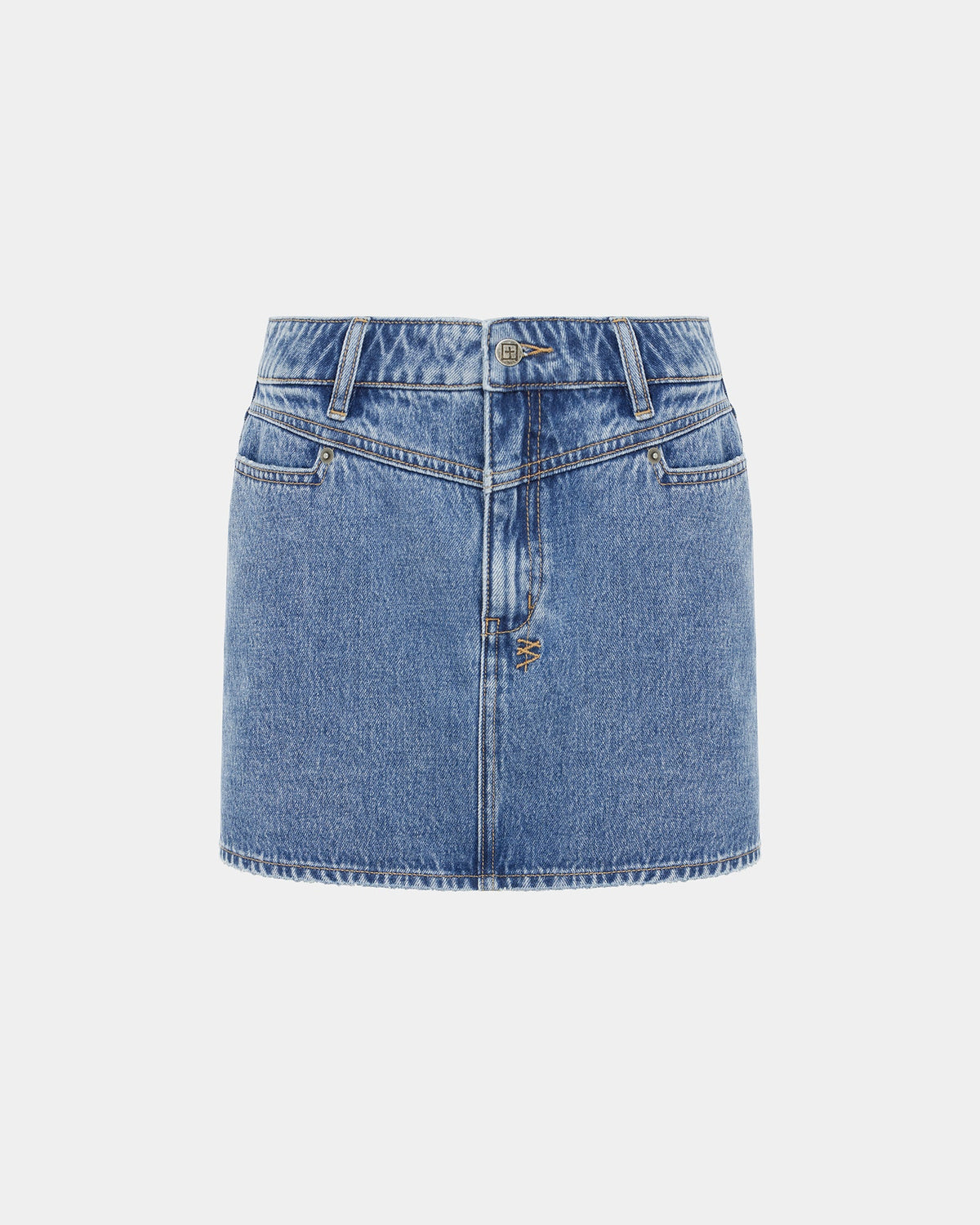 Womens Low Rider Mini Angles Heritage Baggy Skirts - Denim