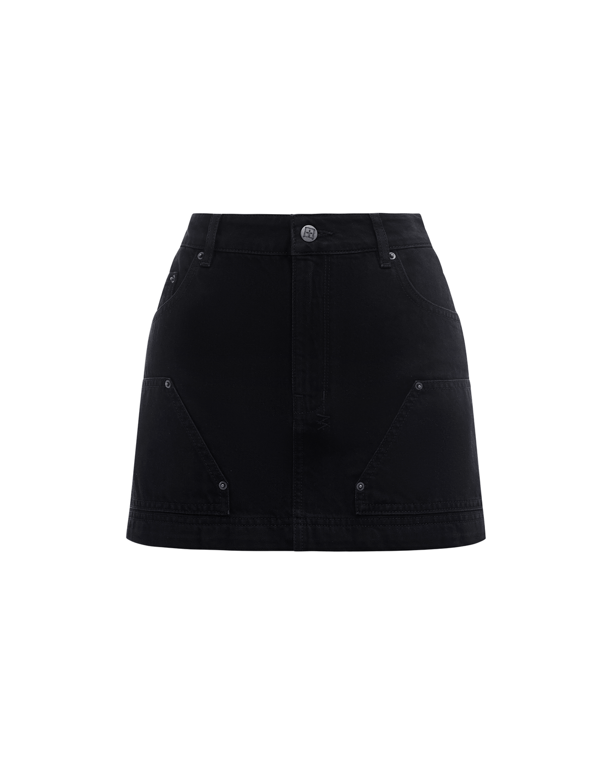 Womens Low Rider Mini Skirt Boneyard Black Baggy Skirts - Black