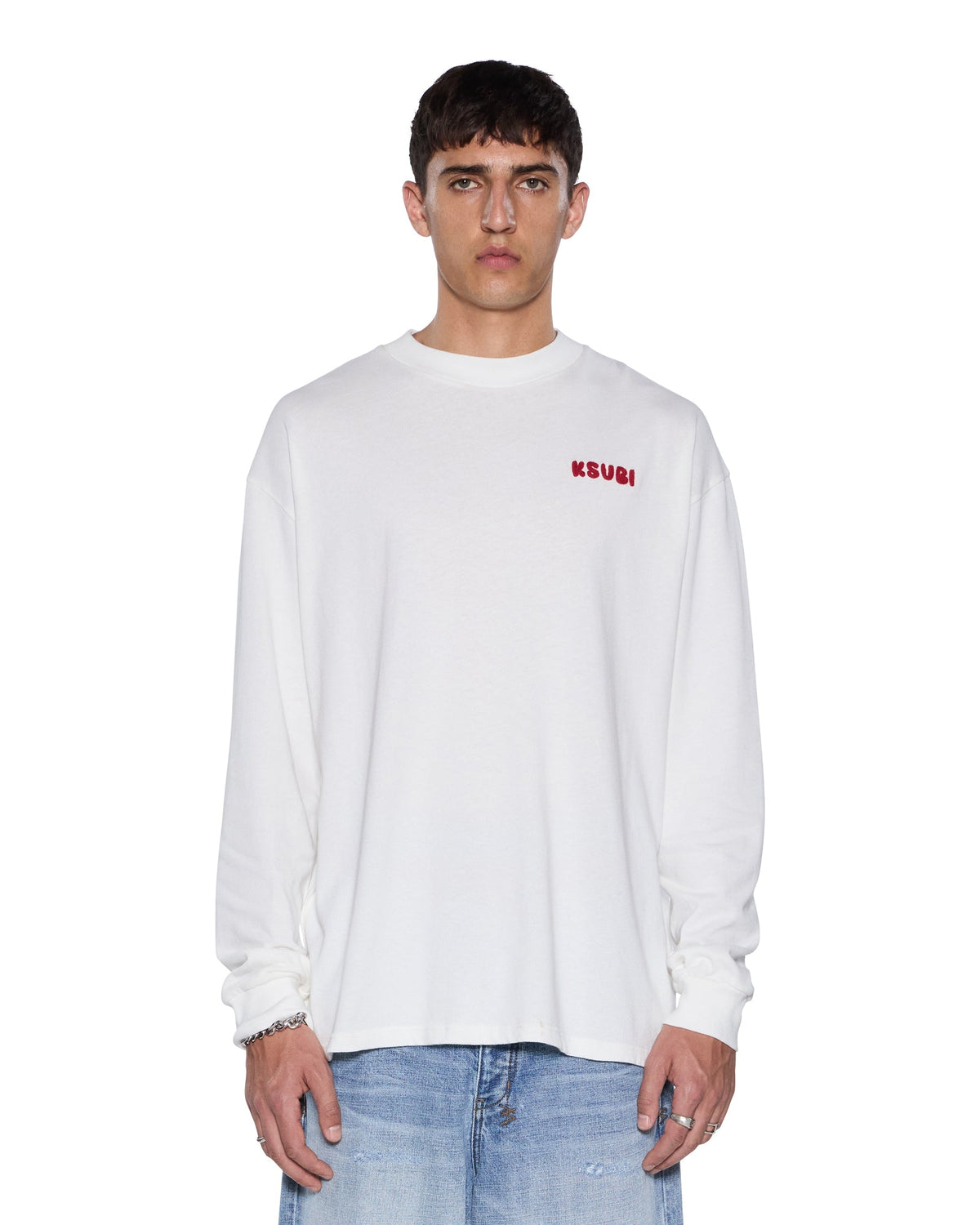 MENS MEKANIK EKCESS LS TEE WHITE/RED TEES