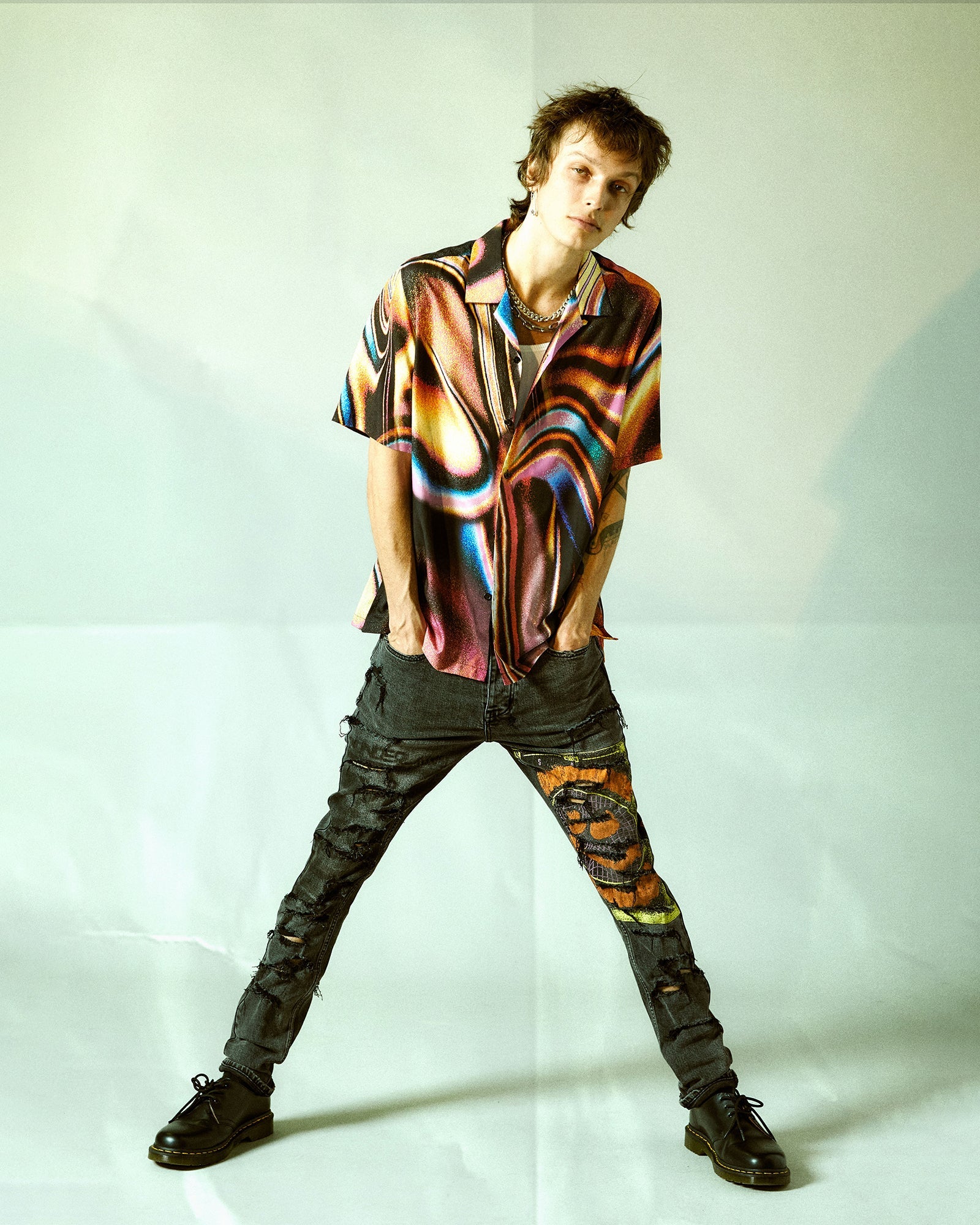 MENS MIND STATE RESORT SS SHIRT MULTI REGULAR SHIRTS