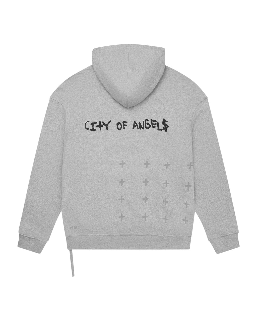 Mens La 4x4 Biggie Hoodie Grey Marle Oversized Fleece - Grey