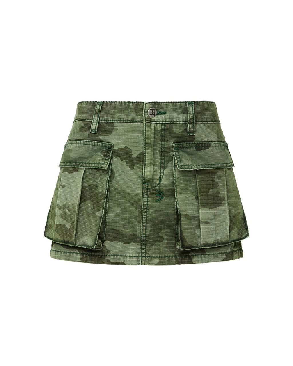 WOMENS MICRO MINI CARGO SKIRT HASH CAMO SKIRTS