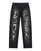 WOMENS MOWALOLA JEAN BLACK CHEETAH DENIM JEANS