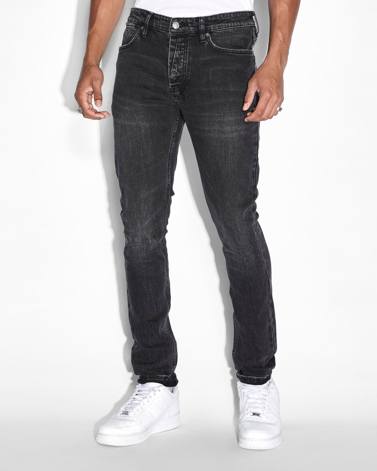 Mens Van Winkle Knight Skinny Denim Jeans - Black