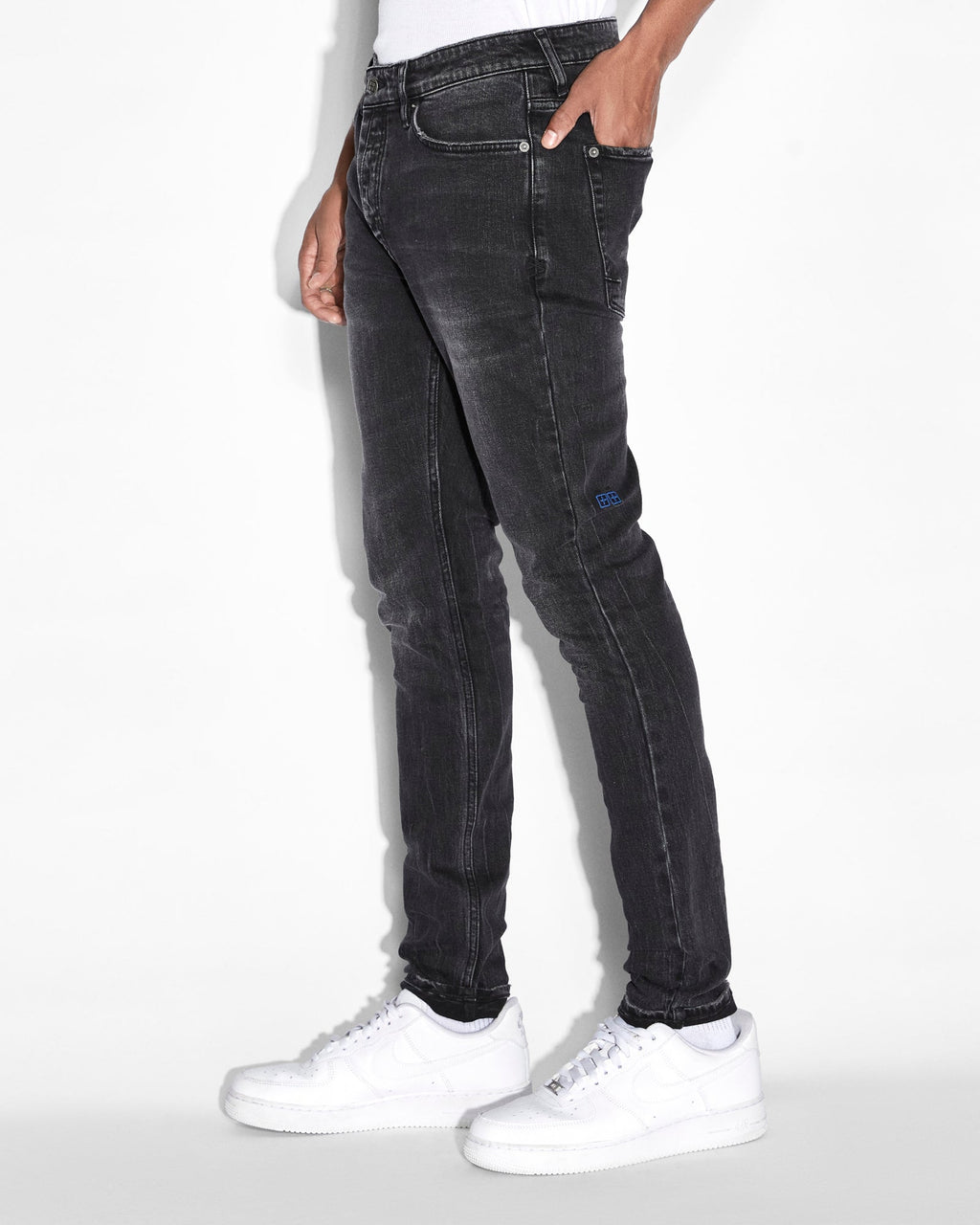 Mens Van Winkle Knight Skinny Denim Jeans - Black
