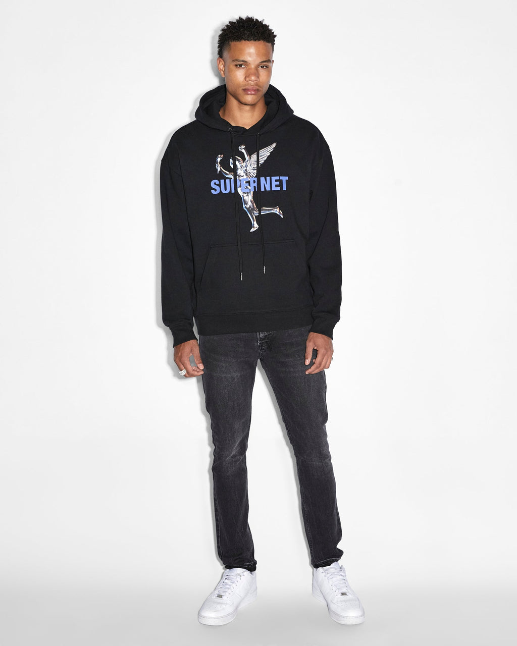 Mens Van Winkle Knight Skinny Denim Jeans - Black