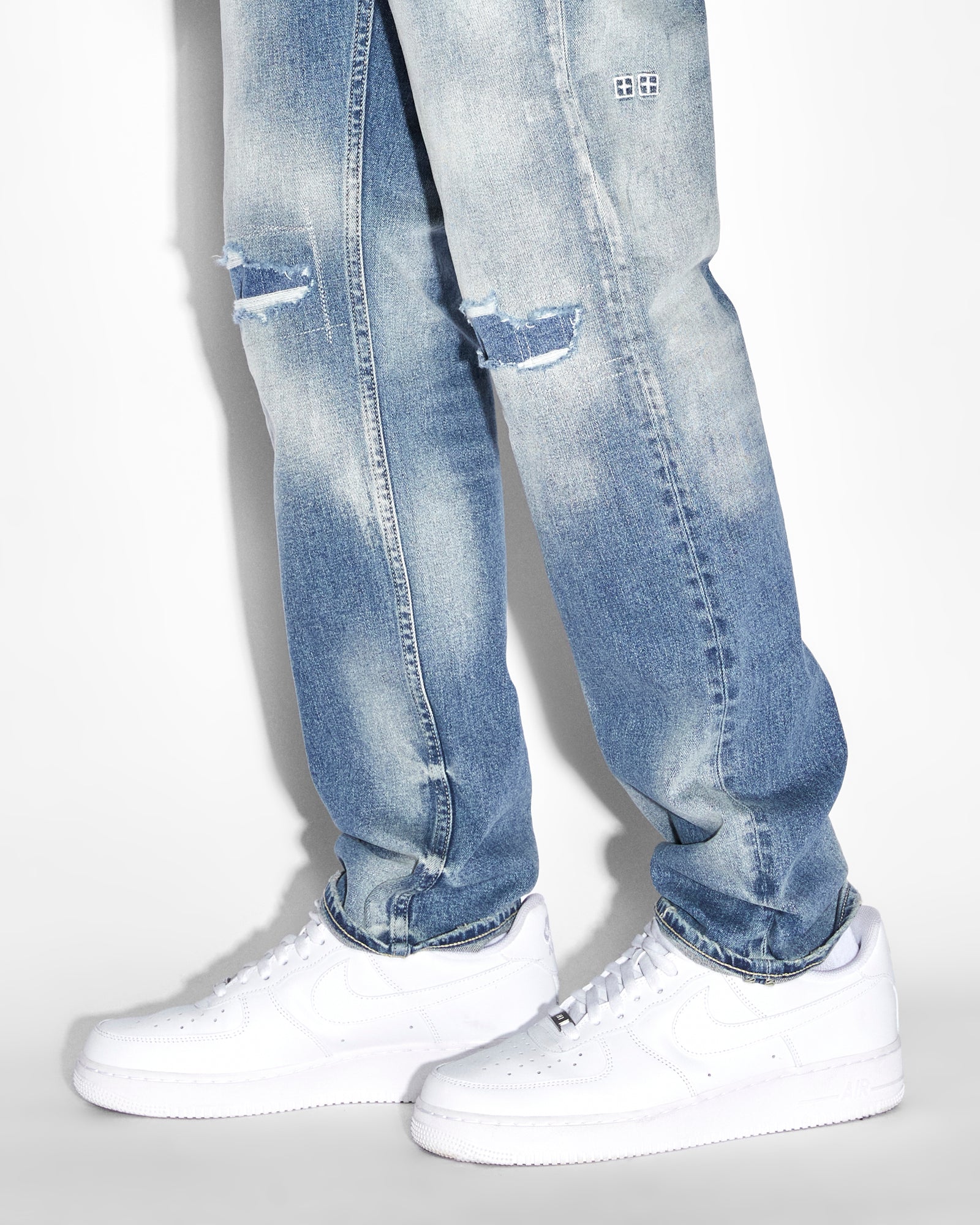 MENS  HAZLOW TEKTONIK STRAIGHT DENIM JEANS