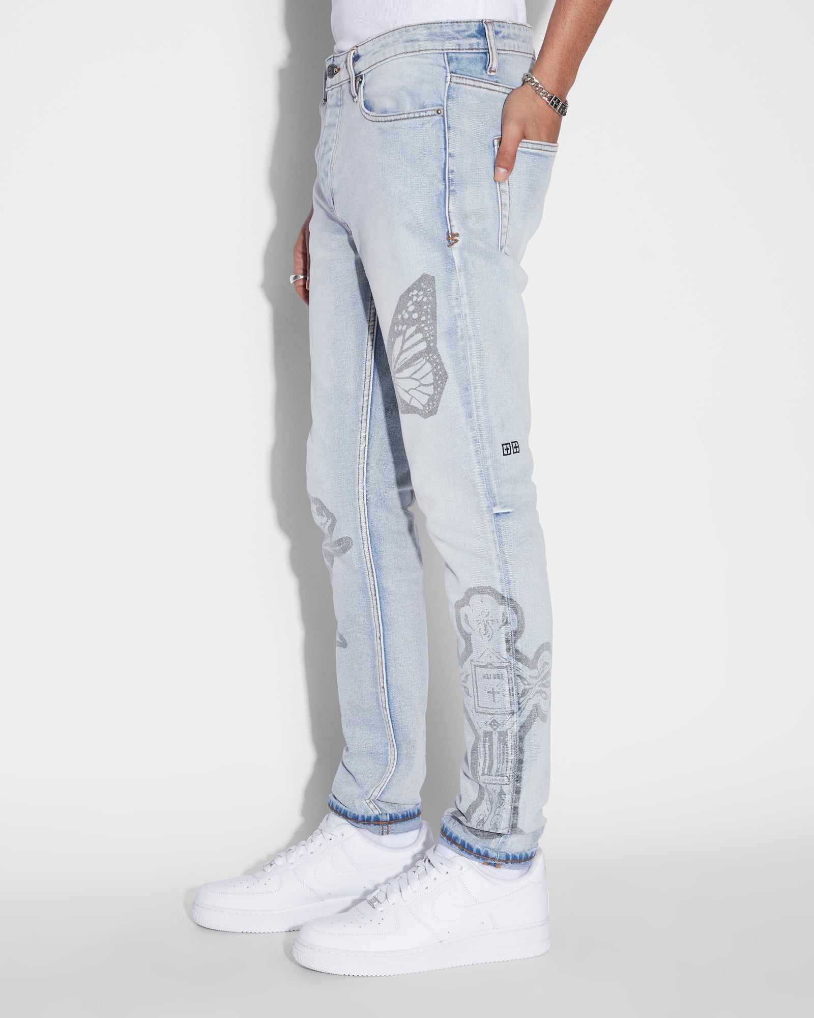 MENS  CHITCH KUT OUT NIMBUS SLIM DENIM JEANS