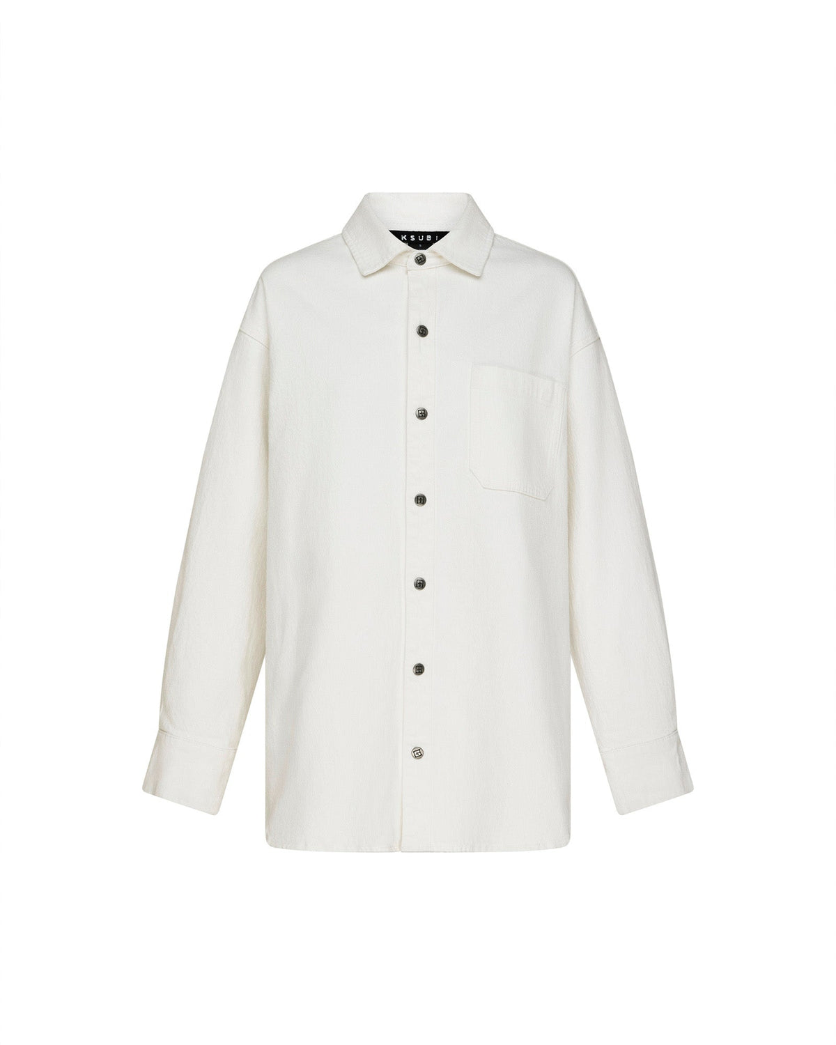 WOMENS OVERSIZED LS SHIRT ECRU SHIRTS