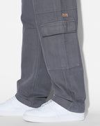 Mens All Hands Cargo Pant Washed Black Relaxed Pants - Black