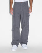 Mens All Hands Cargo Pant Washed Black Relaxed Pants - Black