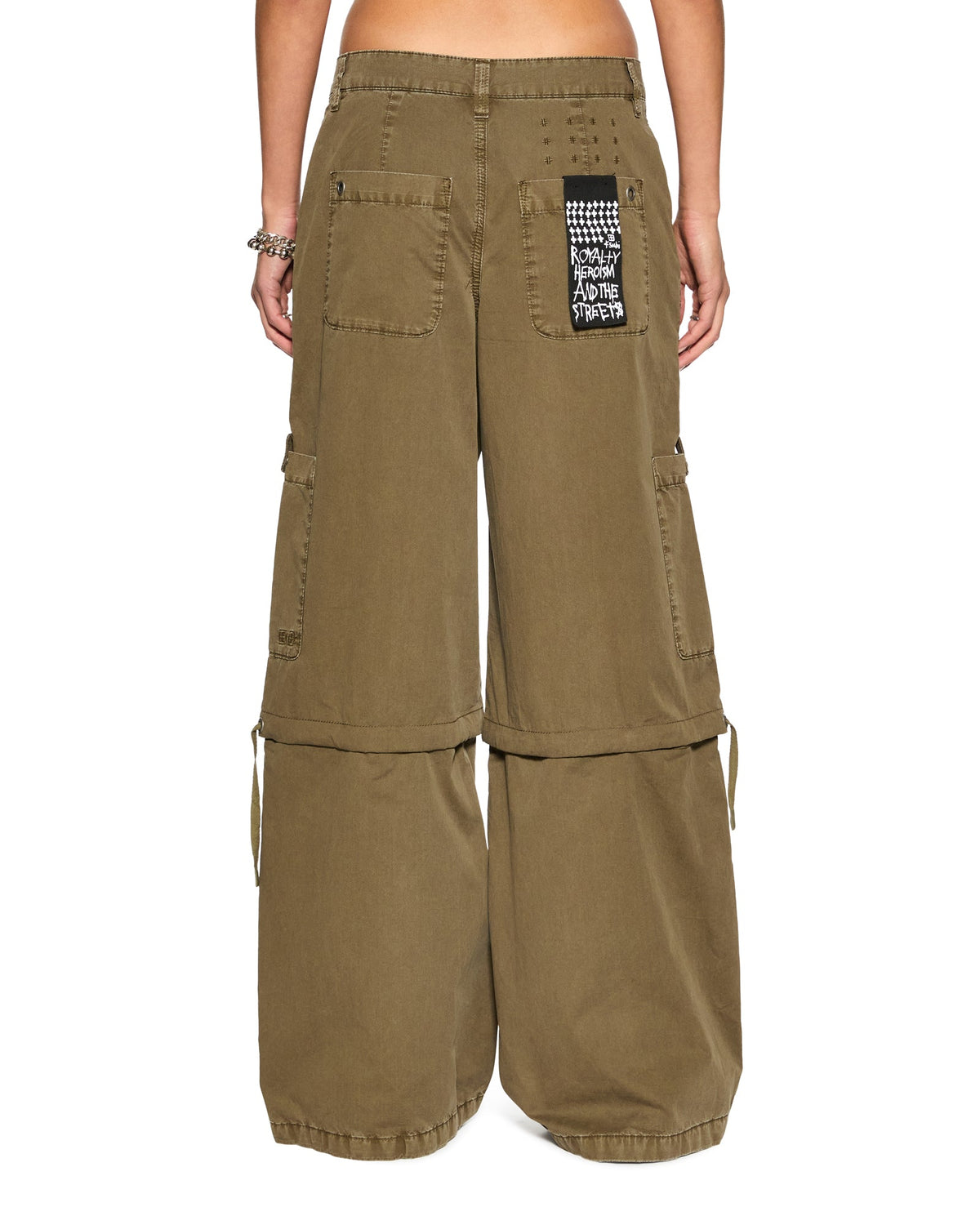 Womens Baggy Cargo Khaki Oversized Pants - Khaki
