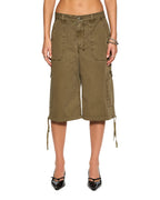 Womens Baggy Cargo Khaki Oversized Pants - Khaki