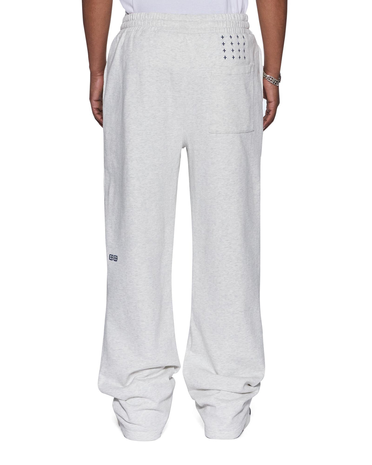 Mens Club Synthesis Trak Pant Snow Marle Regular Pants - Grey