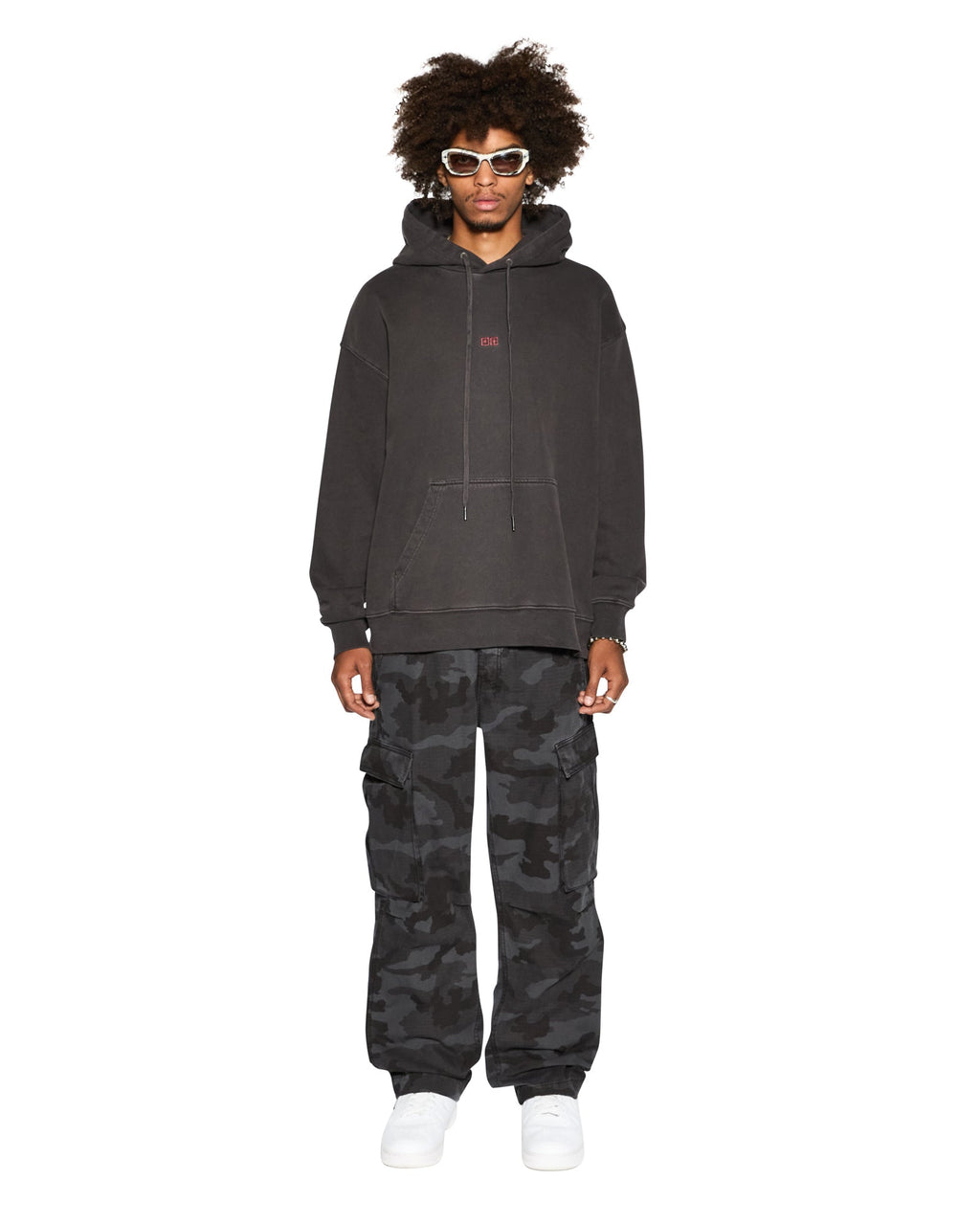MENS FUGITIVE CARGO BLACK CAMO PANTS
