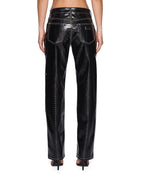 Womens Pinup Pant Patent Croc Black Straight Pants - Black