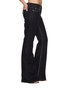 Womens Soho Lo Flocked Black Slim Denim Jeans - Black