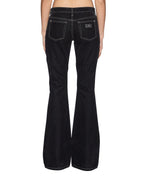 Womens Soho Lo Flocked Black Slim Denim Jeans - Black