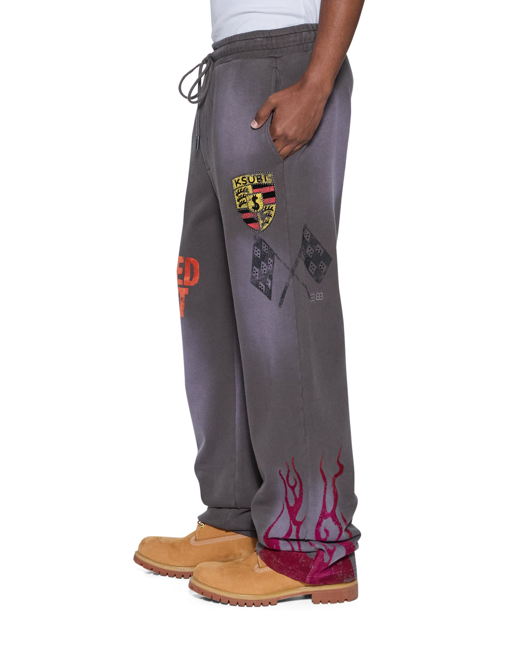 Mens Speedrat Synthesis Trak Pant Charcoal Regular Pants - Grey