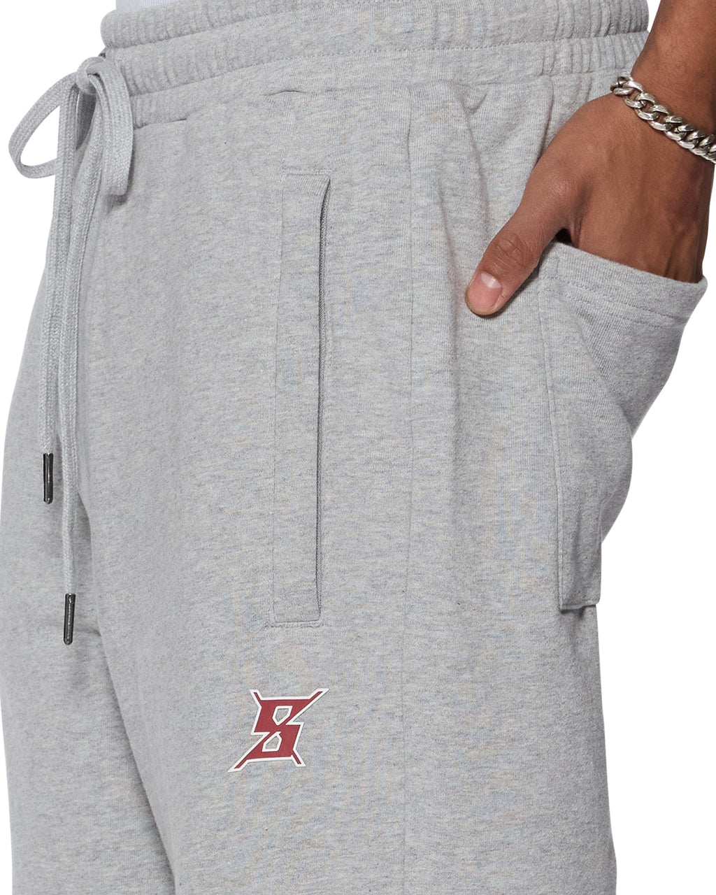 Mens Stinger Synthesis Pant Grey Marle Relaxed Pants - Grey