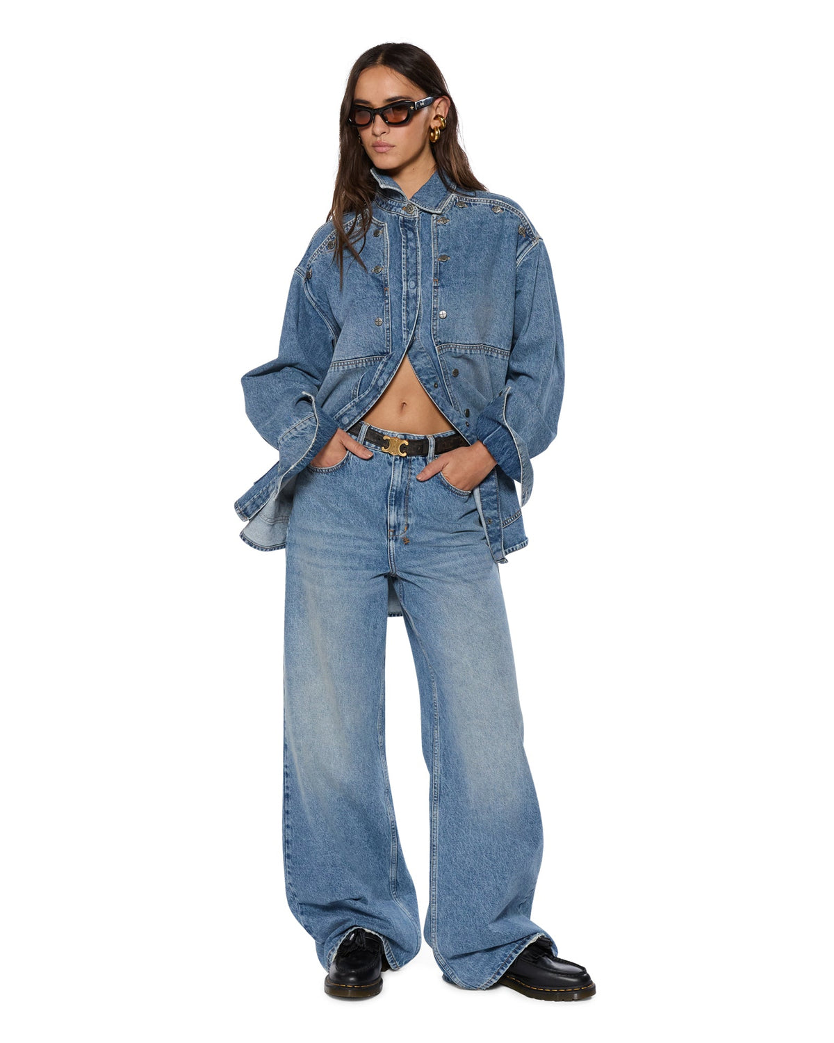 WOMENS STRIDER SWEPT DENIM JEANS