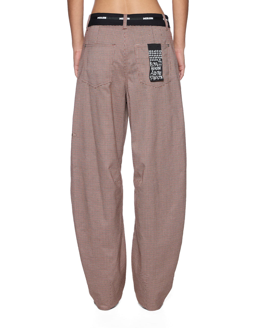 WOMENS BARREL TROUSER FLIP HOUNDSTOOTH PANTS