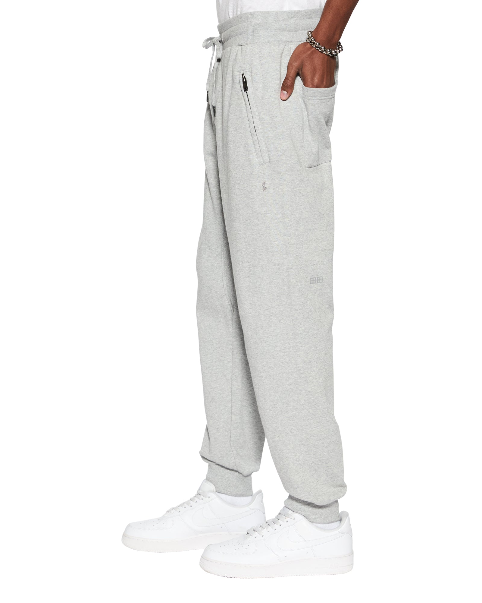 MENS  4 X 4 TRAK GREY MARLE SLIM PANTS