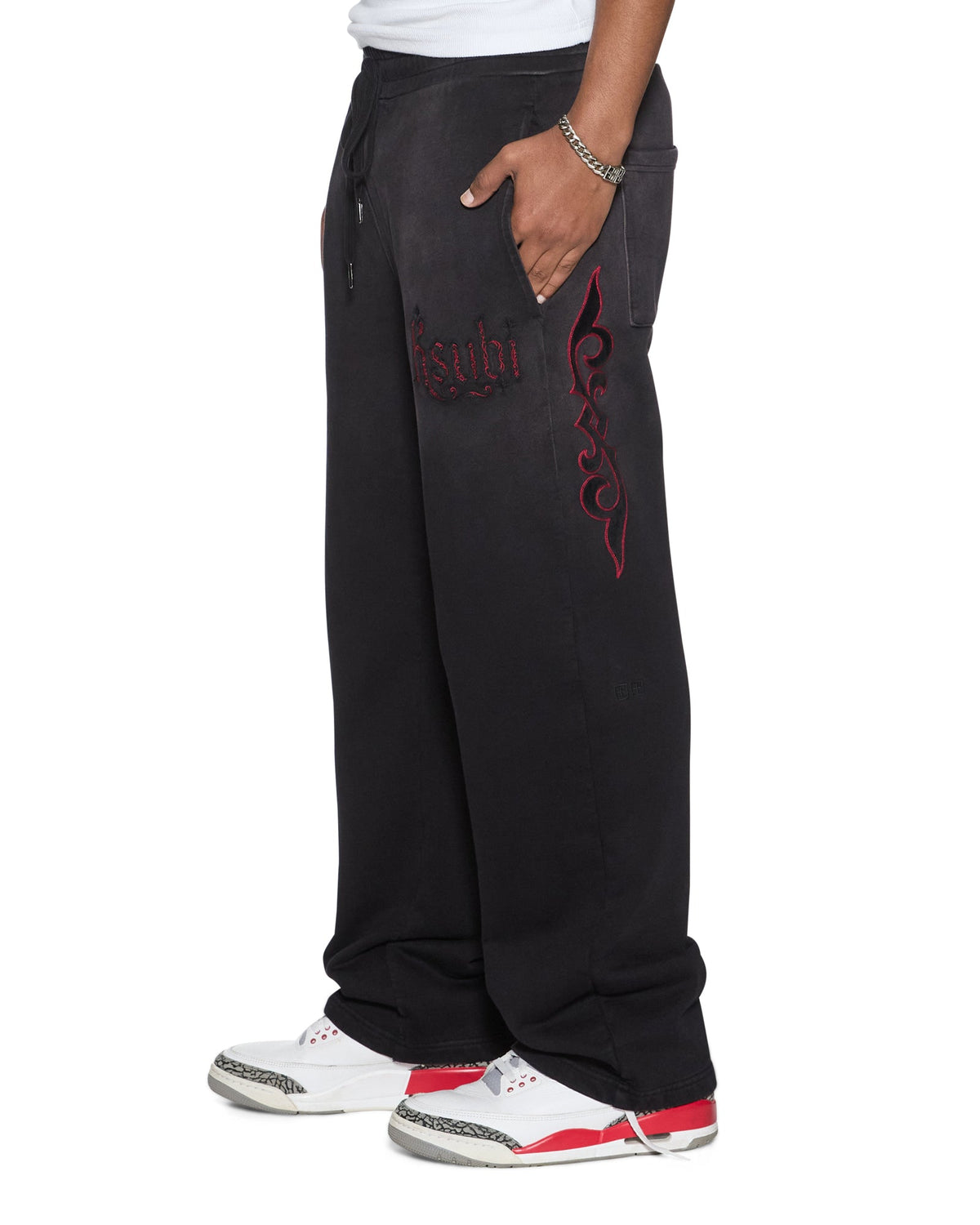 MENS PAISE TRAK PANT BLACK FADE PANTS