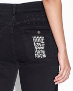 WOMENS STRAIGHT UP STEALTH CARGO DENIM JEANS