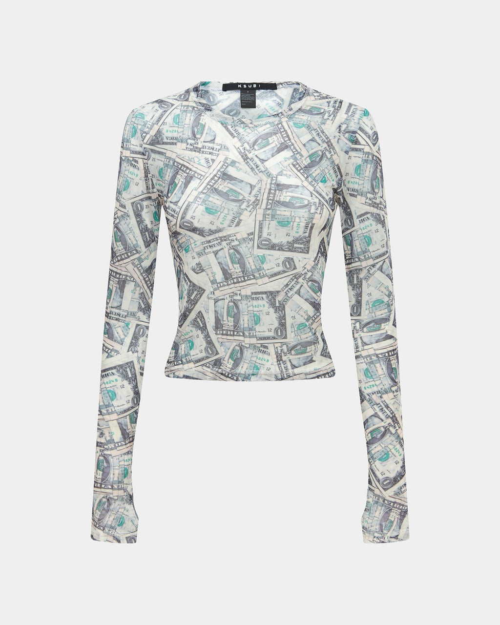 Womens Paper Ls Tee Fitted Fashion Tops - Multi Colour