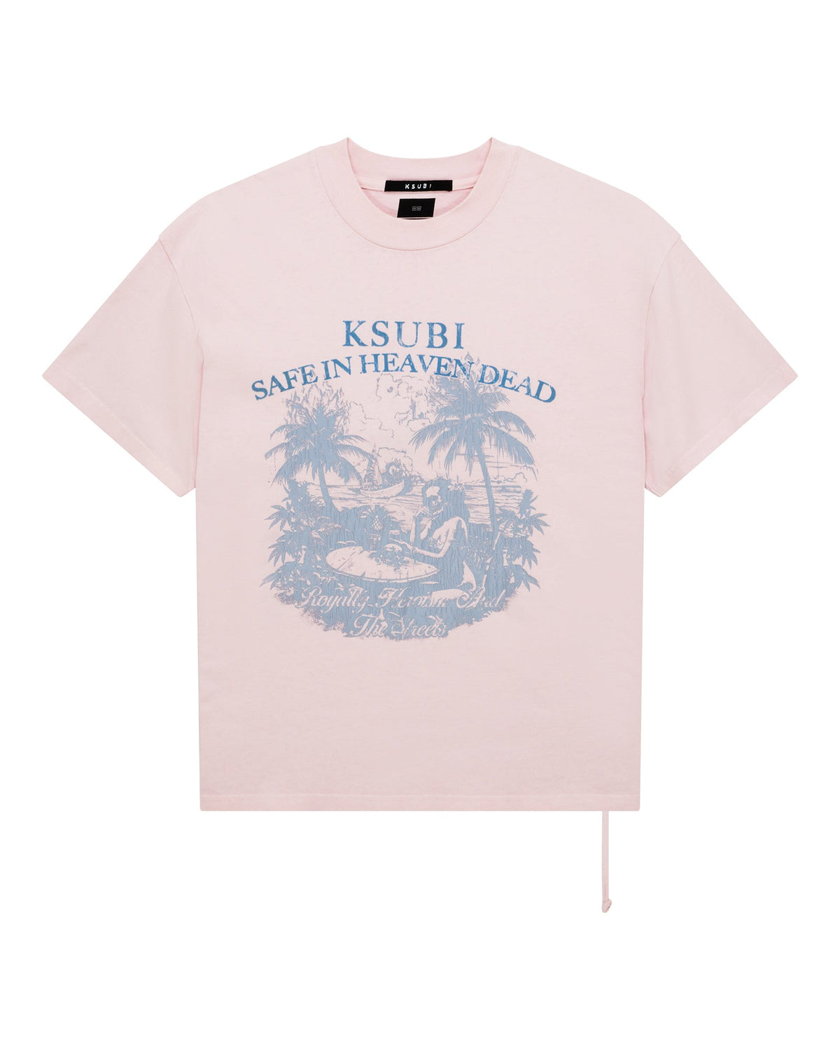 Mens Paradiso Ekcess Ss Tee Ice Quartz Oversized Tees - Pink