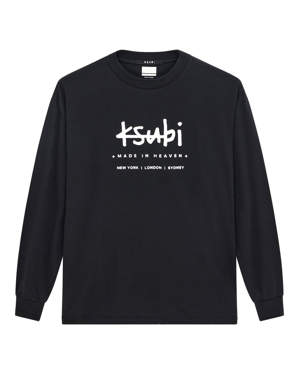 MENS PLATED LS TEE BLACK TEES