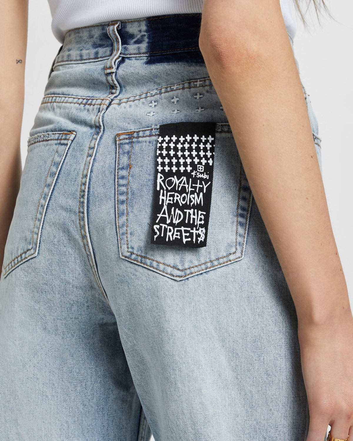 Womens Playback Skream Trashed Straight Denim Jeans - Denim