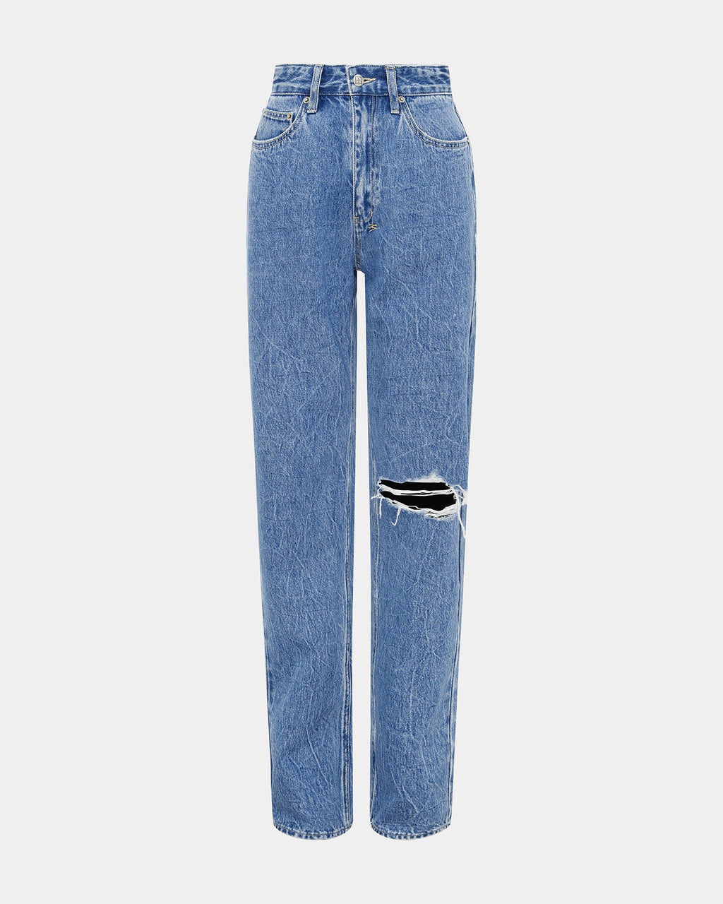 Womens Playback Ramble Trashed Straight Denim Jeans - Denim