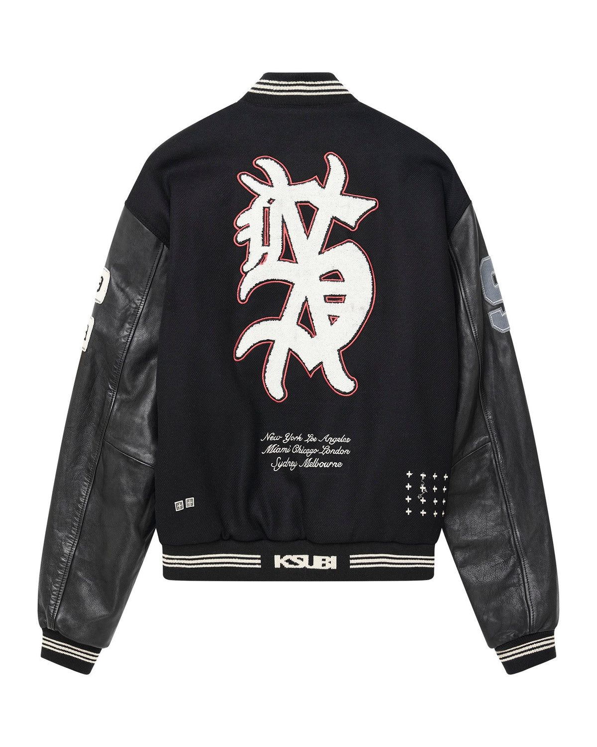 MENS PLAYOFF VARSITY JACKET BLACK JACKETS