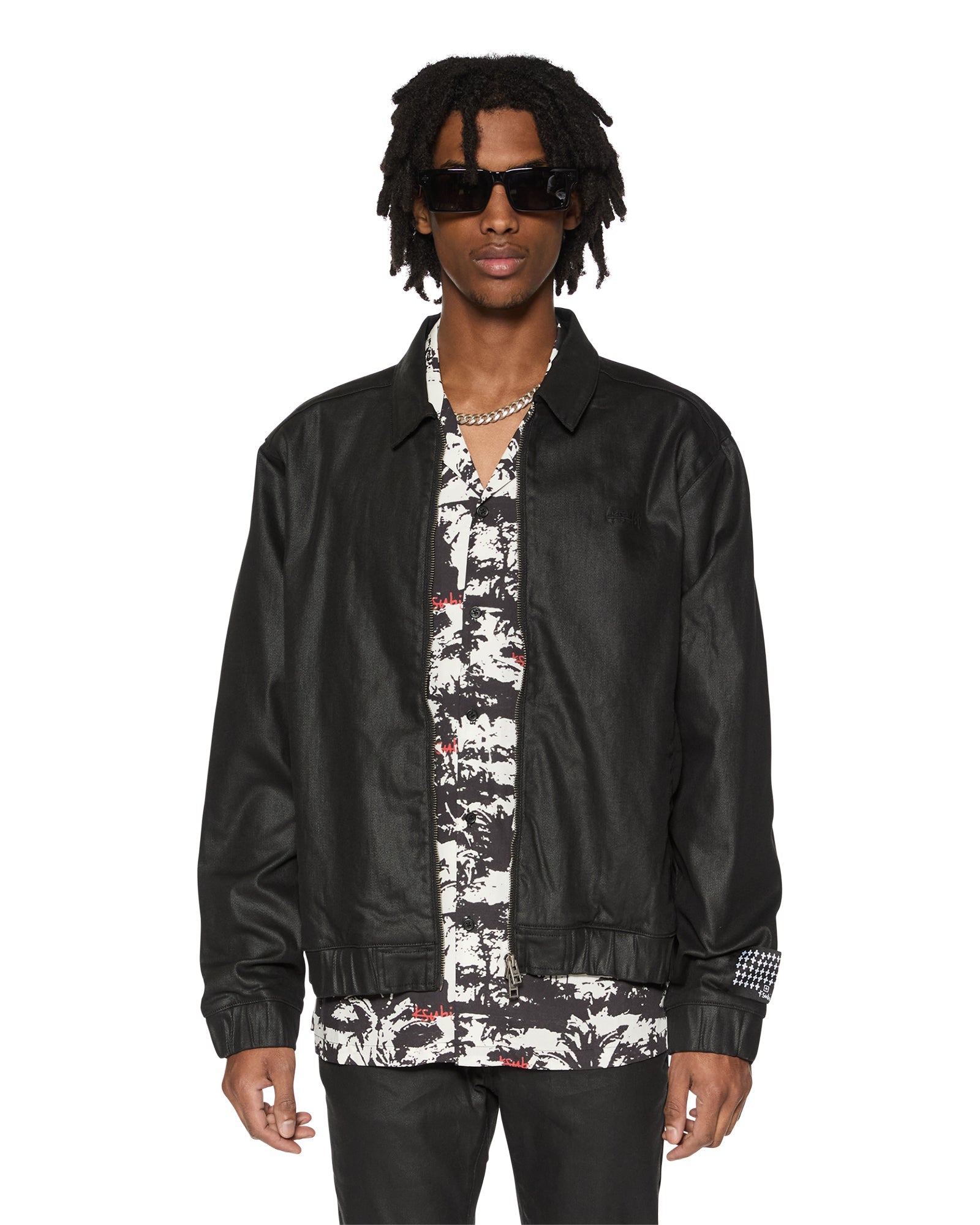 MENS RAIDER HARRINGTON WAXED BLACK REGULAR JACKETS