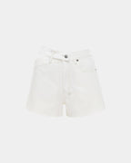 Womens Rise N Hi Short Dettached Halo Fitted Walkshorts - White