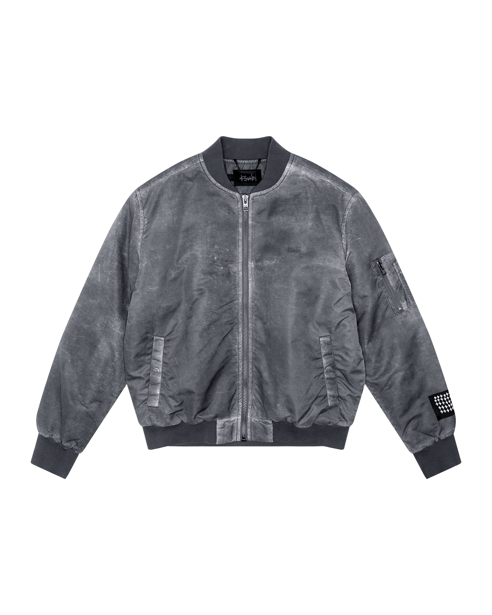 MENS  ROYALTY BOMBER OVERDYE COAL REGULAR JACKETS