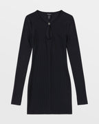 WOMENS CHARMED KEYHOLE DRESS BLACK DRESSES