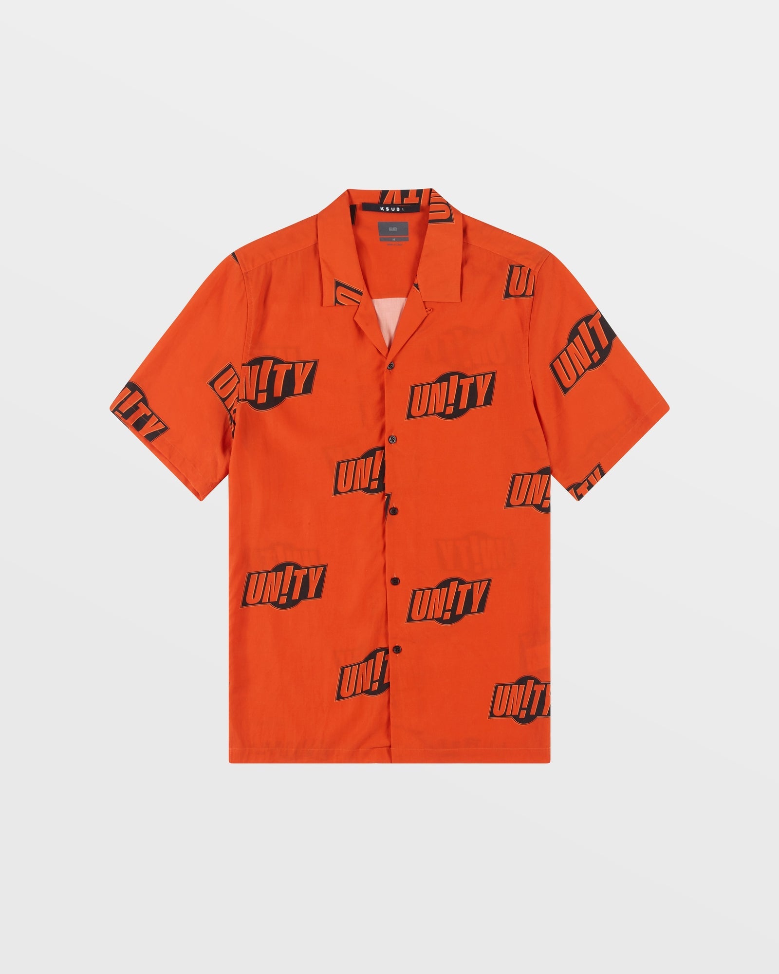 MENS  UNITY SIGN RESORT SS SHIRT ORANGE REGULAR SHIRTS