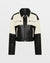 WOMENS  EMBLEM BOXY BIKER BLACK/WHITE BOXY JACKETS